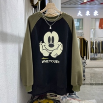oversize Han Edition Mickey Printing Sweater 2022 new big version of the new skinny BF Ocean Head Top
