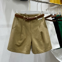 Card its color shorts women Summer Korean version Ocean Air High Waist Loose Broadlegged Pants Big Code Casual Workwear Pants Pants Pants Pants Pants