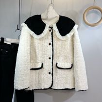 Small gas reduced age lamb coat thickened heating temperature plush velvet flavor fur one top