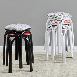 For Home Accessible Luxury Stool Stackable Square Stool Bench Modern Simple Dining Table round Stool Creative Chair Livi