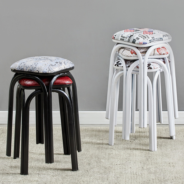 For Home Accessible Luxury Stool Stackable Square Stool Bench Modern Simple Dining Table round Stool Creative Chair Living Room Small Low Stool