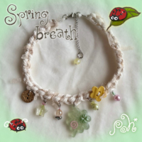 PantsOnHead Handmade | Breath of Spring Lucky Four-leaf Clover Necklace Childlike Original Cute Rope Necklace