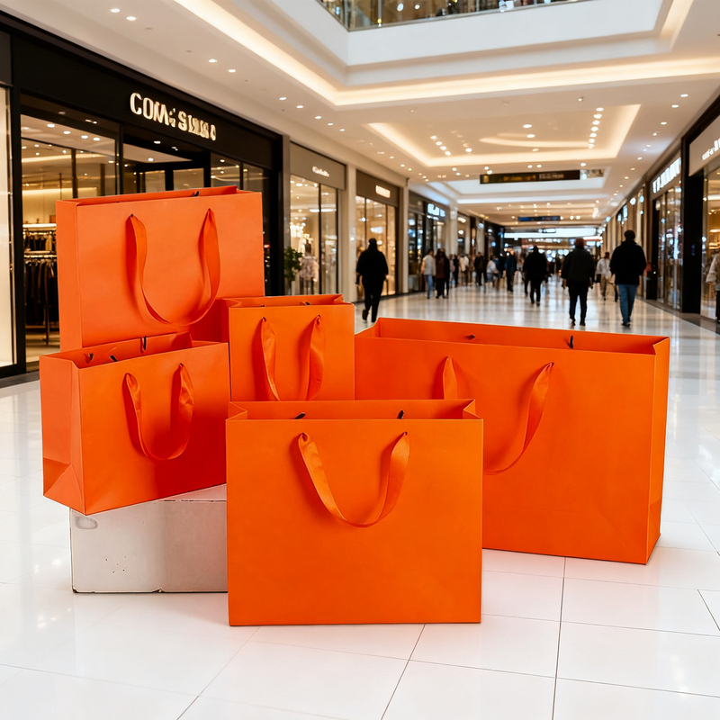 Orange Handbag, Orange Bag, Orange-Yellow Paper Bag, High-End Orange Clothing Bag, Orange Gift Tote Bag Orange Handbag, Orange Bag, Orange-Yellow Paper Bag, High-End Orange Clothing Bag, Orange Gift Tote Bag