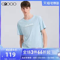 G2000 mens shopping mall with age-reduced soft waxy letter casual short sleeve T-shirt mens 93174506