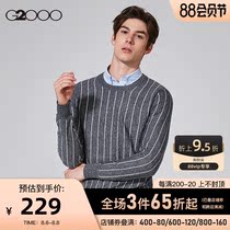 G2000 mens youth round neck Korean pullover sweater mens trend casual autumn and winter sweater