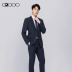 G2000 điều trị chống tĩnh điện màu đen phù hợp với nam 2019 mới phiên bản loose-fitting của chiếc áo khoác kinh doanh chính thức 