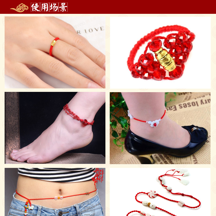 Handmade DIY đính cườm đeo vòng cổ pha lê vòng tay bện dây citrine hổ phách sáp ong ngọc bích sợi vàng - Vòng đeo tay Clasp vòng tay vàng nam