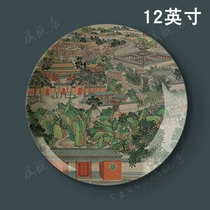 12 inch Dream of Red Mansions Ming and Qing classical decoration plate living room dining room wall hanging plate painting plate ceramic plate ornaments