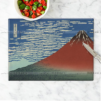 Fuyue Three-sixteen View Fuji Mountain Wind Scenery Painting Tempered Glass Chopping Board Kitchen Cut Fruit Case Board Cutting Board Panel