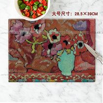 Large number Louis Huatadt oil painting tempered glass chopping block kitchen home cut fruit case board cutting board panel