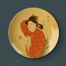 Shengping Department face ceramic plate Quintessence Peking Opera character restaurant Hotel hot pot shop Decorative porcelain plate hanging plate