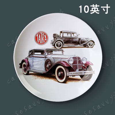10-inch vintage car Vaclav Zapadlik decorative plate hanging plate swing plate ceramic plate decorative painting plate wall