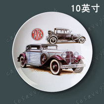 10-inch classic car Vaclav Zapadlik decorative plate Hanging plate pendulum plate Ceramic plate Decorative painting plate wall