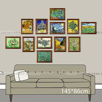 Van Gogh oil painting Ceramic painting Porcelain plate painting Porcelain painting Hand-painted style painting Modern living room decoration painting Wall painting Hanging painting