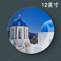 12-inch Mediterranean hanging plate Decorative plate wall sitting plate Ceramic plate creative home Christian craft gift plate