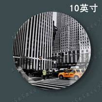 10-inch New York impression ceramic plate living room background wall decoration hanging plate American home jewelry crafts plate