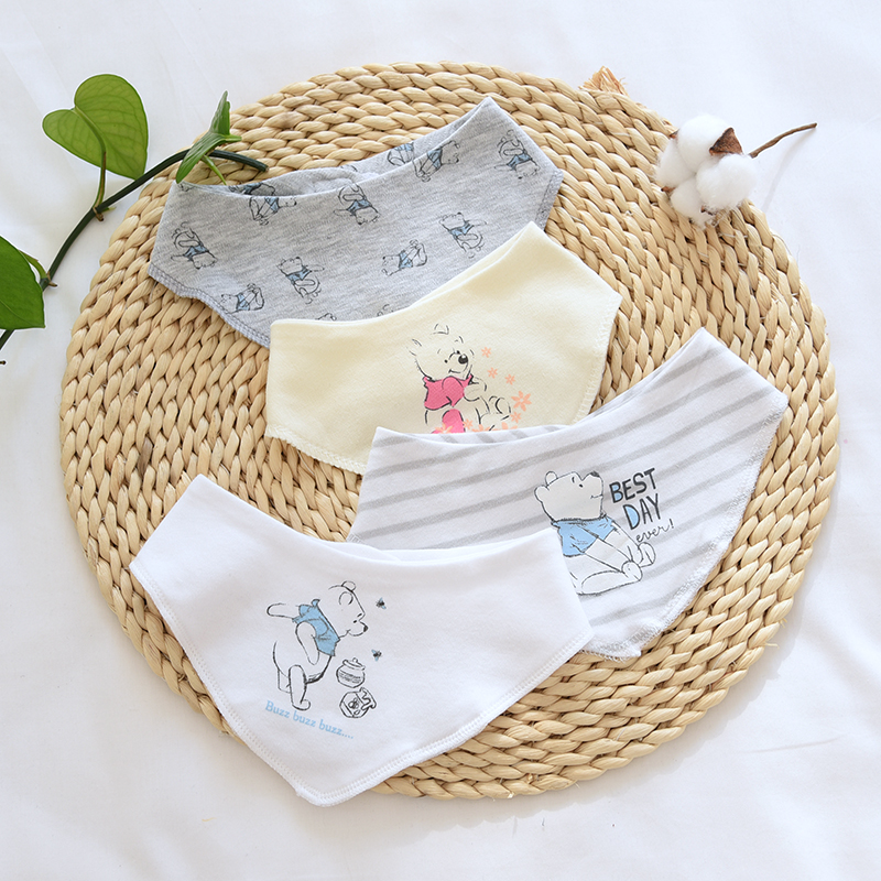 Vini Saliva Towel Baby Pure Cotton Walled Hood Spring Summer Newborns Children Scarves Spat Around Baby Triangle Towels