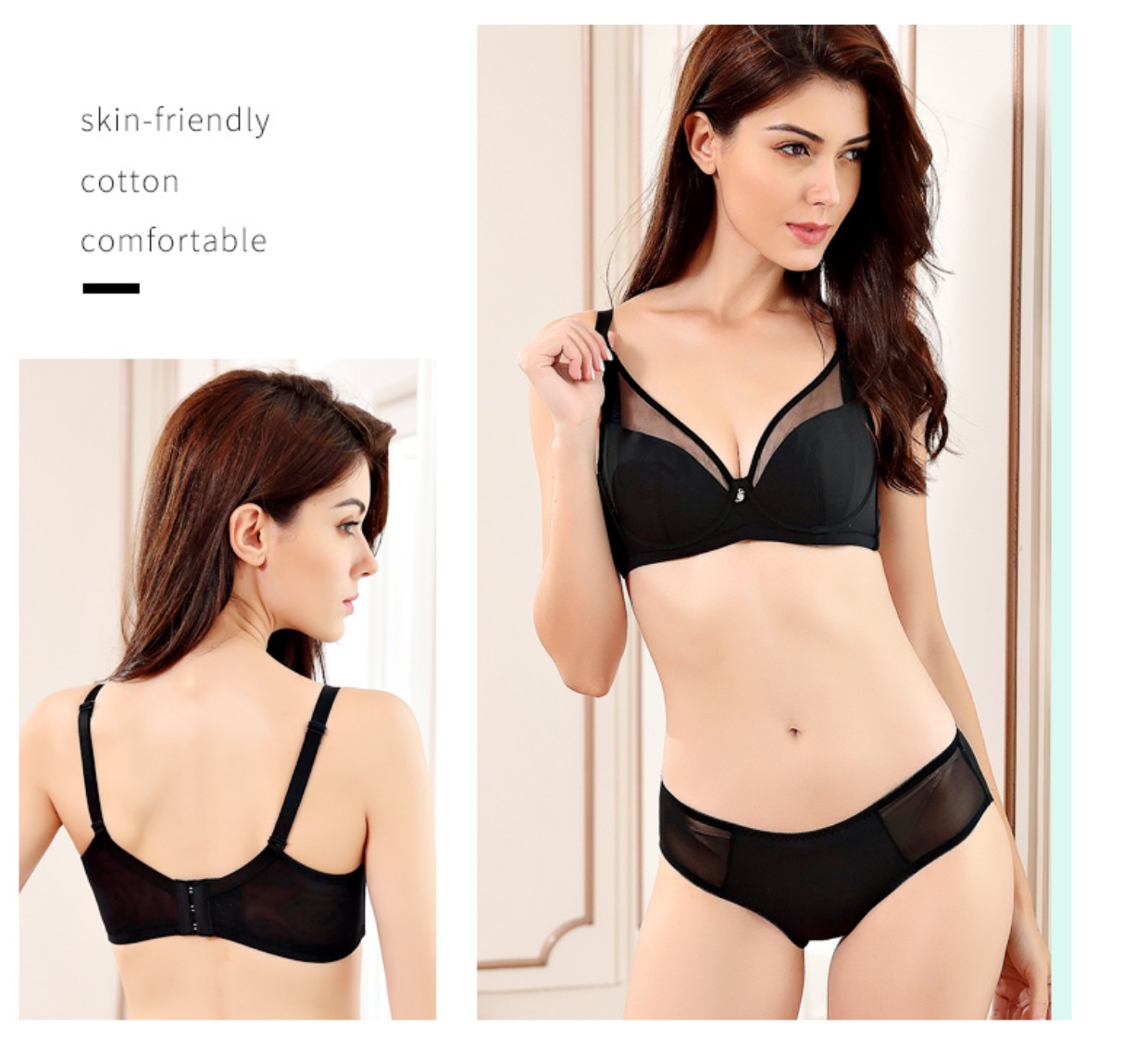 Kích thước lớn đồ lót siêu mỏng nữ lớn ngực nhỏ thay đổi nhỏ mỏng mịn áo ngực mỏng phần mỡ mm đầy đủ cô gái béo e Bra cho người béo