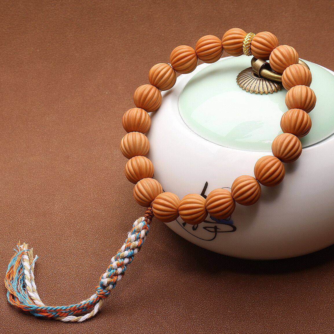 товар из китая 天然猴头核桃雕刻南瓜型手串文玩饰品男女朋友通用手把件