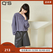 qs stalk sweatshirt new spring and autumn design sensation small crowdsourced loose Korean version expats slim long sleeves 100 lap blouses