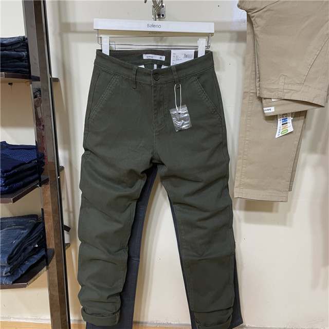 Baleno Casual Pants Men's Trendy Business Simple Solid Color Pants Youth Slim Casual Pants