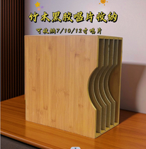 Vinyl LP record storage display rack desktop CD rack bamboo wood 12-inch vinyl storage collection box vinyl record rack