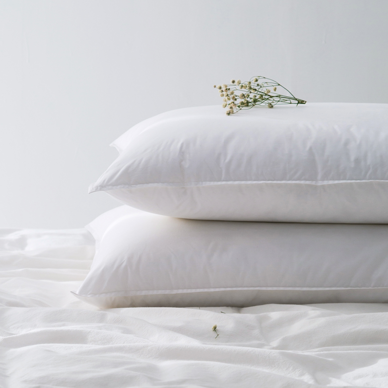 Day Style Soft Down Velvet Pillow Core Low Mid Pillow Solid Single Pillow Hotel Anti-Mite neck pillow pair shooting 2