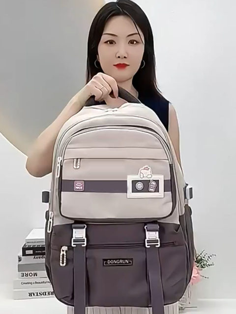 Middle School Student Schoolbag, Female, Large Capacity, Junior High School Student Backpack, Burden-Reducing, Spine-Protecting, Ultra-Lightweight, Waterproof, Fifth and Sixth Grade