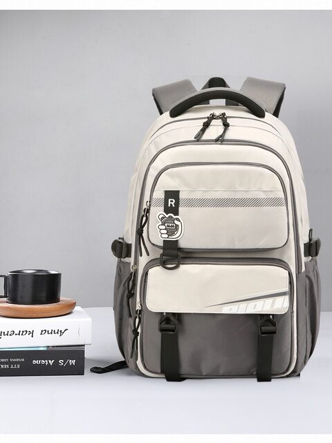 School Bag for Junior High School Students, Male Backpack, Lightweight Casual Backpack for College Students, Large Capacity, 2025 New Korean Version