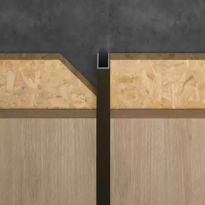 Holding Yong background wall U-shaped strip edge strip sealing edge closing bead aluminum metal strip U strip black decorative strip