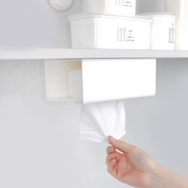 Japanese ins style simple toilet toilet non-punching paper toilet paper box no trace sticker tissue box drawing paper box