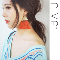 Bohemian wind ear jewelry exaggerated tassel big earrings 2022 new trendy earrings earrings femininity long