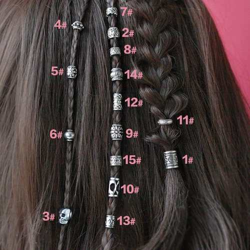 Дреды, аксессуар для волос для плетения волос, золотое металлическое ювелирное украшение с косичкой, в стиле панк, стиль бохо