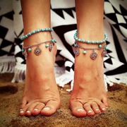 19 kỳ nghỉ bên bờ biển mới của vùng biển boho vàng ngọc lam nhiều lớp tua vòng chân trang sức múa bụng