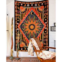 Châu Phi Nam Mỹ Ấn Độ Cam Đỏ Đen Dân tộc Tapestry Trang chủ Khăn tắm Trang trí tường Bức tranh tường Tấm thảm Khăn trải bàn tham treo tuong