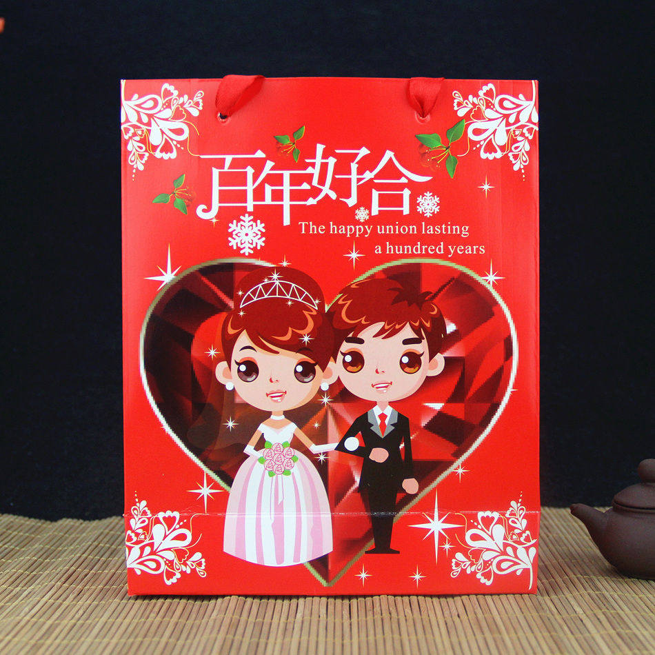 (one copy of 10) Festive Sugar Box Handbag Creative Back Gift Bag paper bag Wedding Sugar Box Wedding Celebration Gift Box