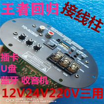 809 power amplifier board Bluetooth radio power amplifier board 12V24V220V finished card USB high power heavy bass