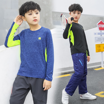 Boy long sleeve T-shirt 2022 Spring autumn new child clothes CUHK Tong speed dry clothes Childrens outdoor sports blouses