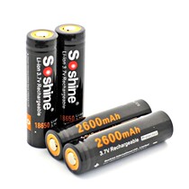 Sohine 18650 3 7v 2600mAh with protective rechargeable lithium battery imported battery