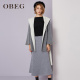 OBEG Obeg len hai mặt áo 2019 mùa thu / mùa đông khí mới loose-fitting đội mũ trùm đầu áo khoác 1.084.003