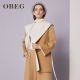 OBEG Obeg len hai mặt áo 2019 mùa thu / mùa đông khí mới loose-fitting đội mũ trùm đầu áo khoác 1.084.003