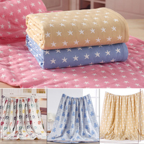 Zhiyang cotton four-layer gauze towel quilt can be covered and covered parent-child blanket soft and sweat-absorbing and not faded nap blanket