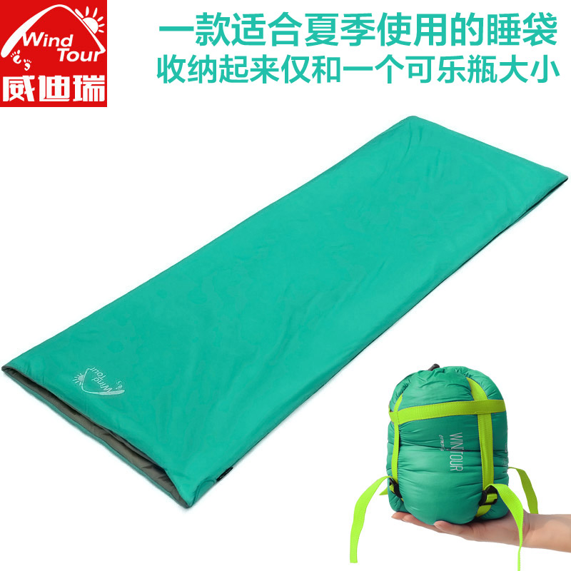 Windray outdoor warm spring summer autumn cotton portable sleeping bag can be spliced lunch break ultra-light letter seal couple sleeping bag