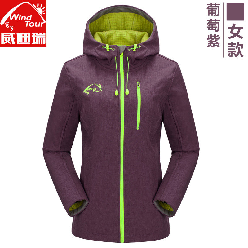 Outdoor fleece jacket men's and women's windproof and warm thick soft shell fleece jacket women's windbreaker couple outfit