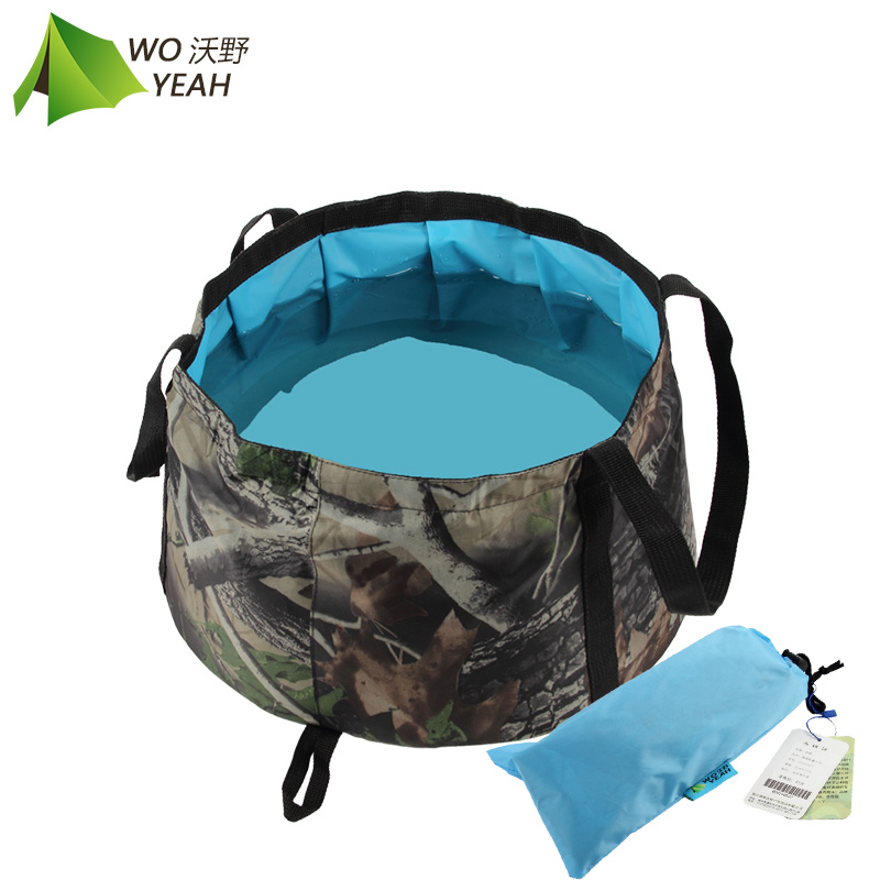 Folding basin Fishing bucket Portable hot water washbasin Foot basin bucket Outdoor camping supplies 15L