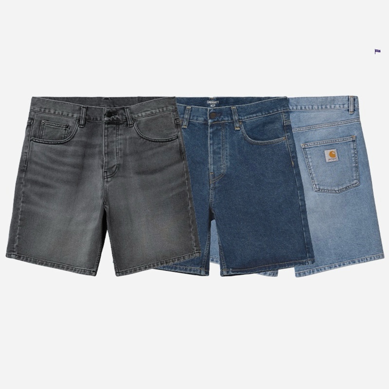 In-Stock Carhartt Wip Newel Short Carhartt Washed Straight-Leg Denim Shorts 029209