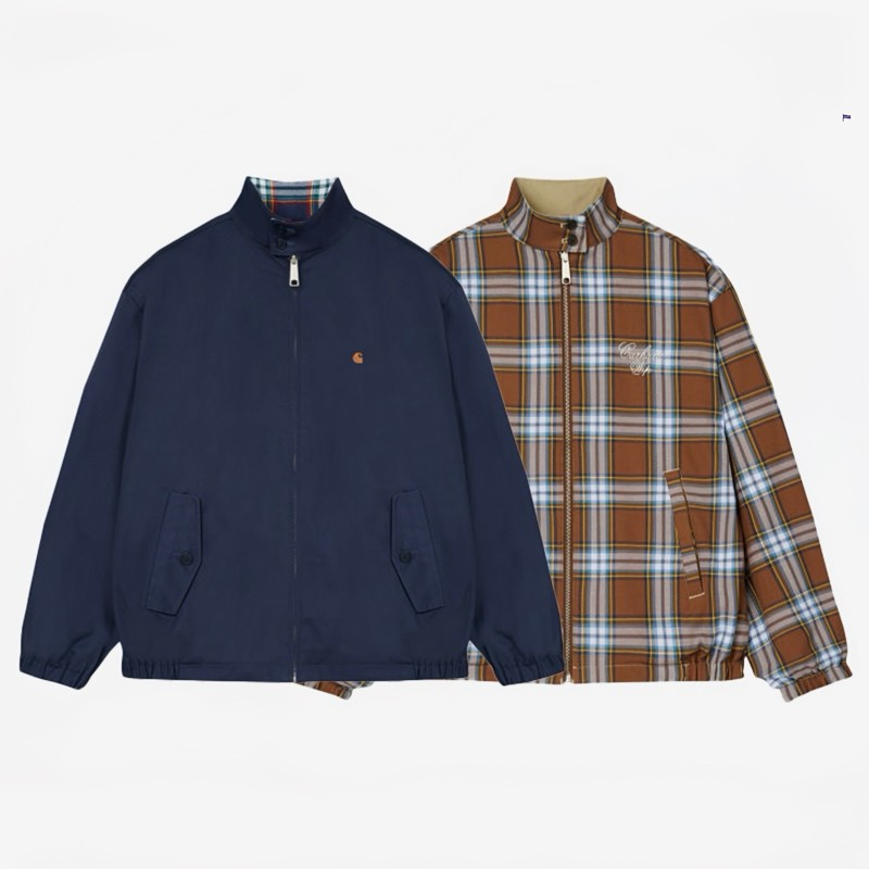 In Stock Carhartt Wip Renfred Carhartt Double-Sided Embroidered Plaid Jacket A262012