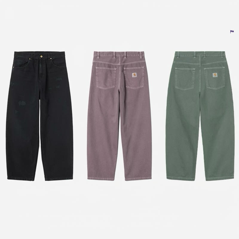 In Stock Carhartt Wip Brandon Pant Carhartt Five-Pocket Loose Washed Long Pants 034809