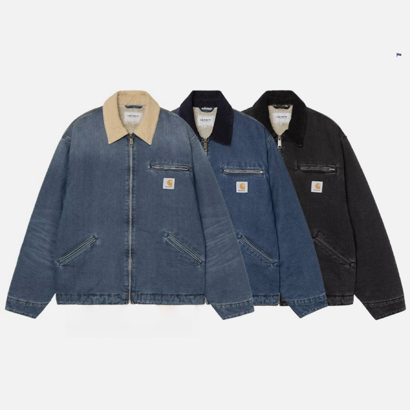 In-Stock Carhartt Wip Og Detroit Carhartt Washed Denim Detroit Jacket 035878