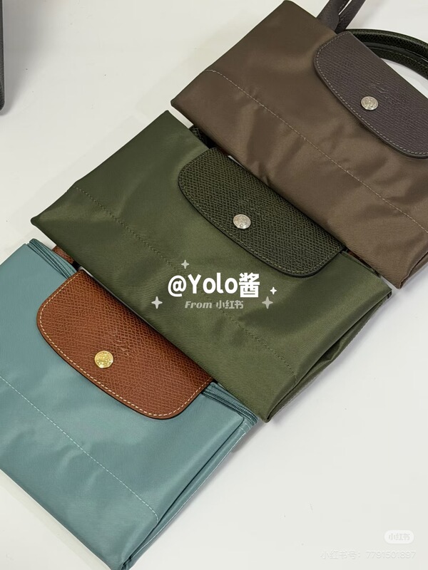 In-Stock Genuine Longchamp Classic Models in Steel Gray, Forest Green, Earth Tones, Eucalyptus Green, Paper White, and Pebble White